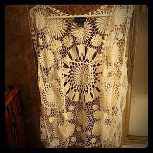 Womens crocheted vest